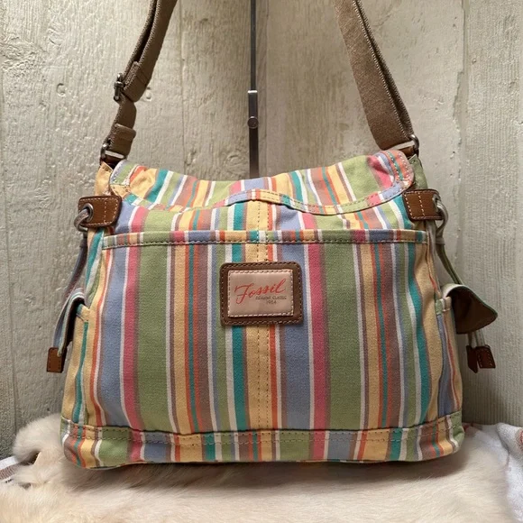 Fossil Pastel Striped Shoulder Bag - Picture 7 of 10